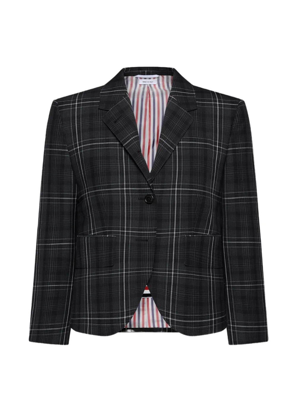 Thom Browne Geruite blazer Zwart
