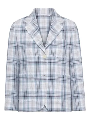 Burberry ノーカラージャケット Burberry ヴィンテージチェック ノーカラージャケット | ニュートラル