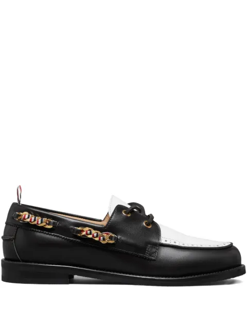 Thom Browne zapatos top sider con cadena