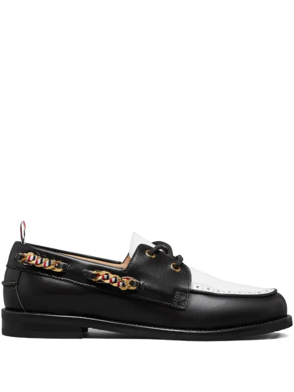 Thom Browne Chain-detailed Loafers in Black