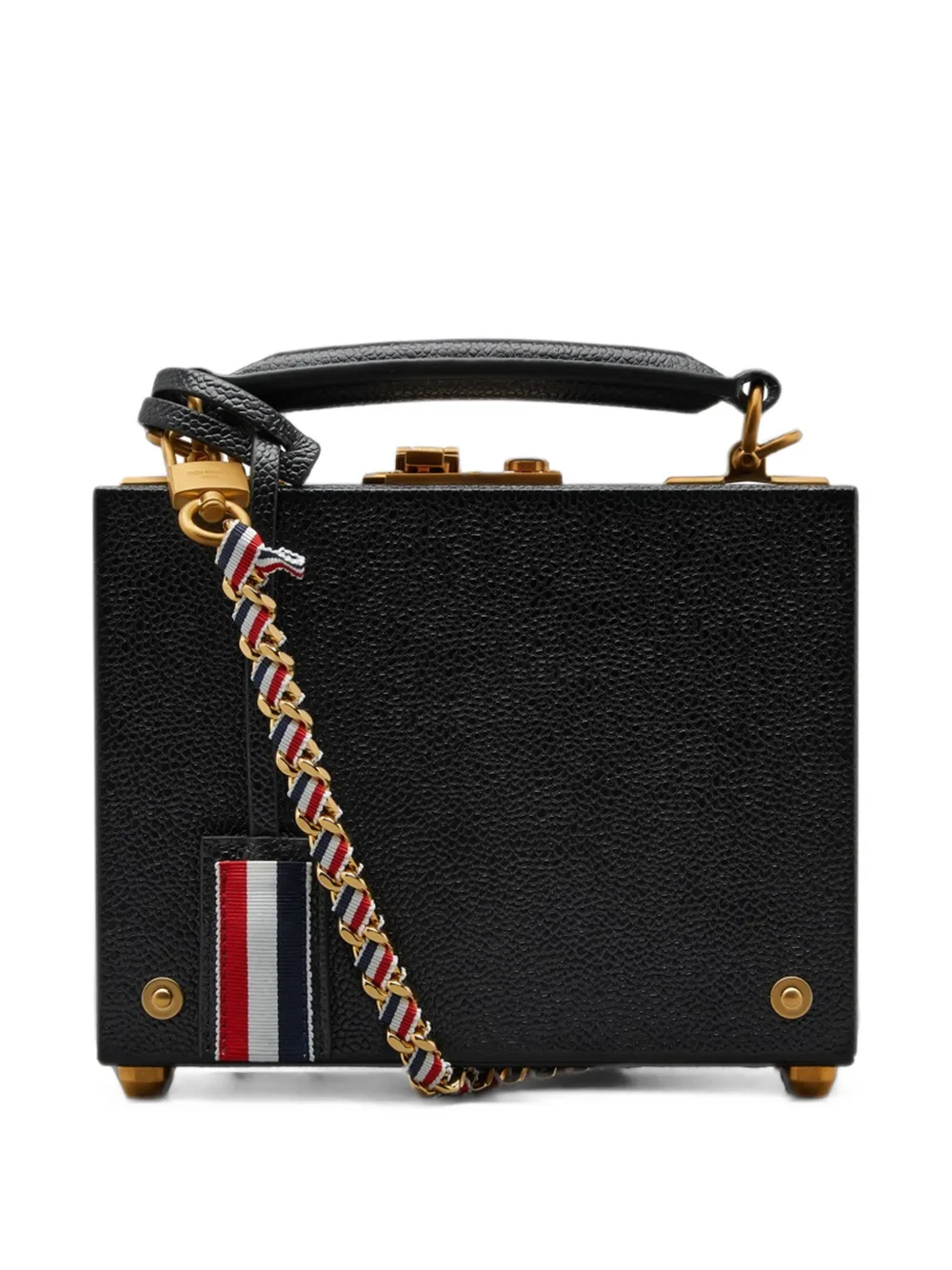 Thom Browne Hector mini-tas met bewerkte afwerking Zwart