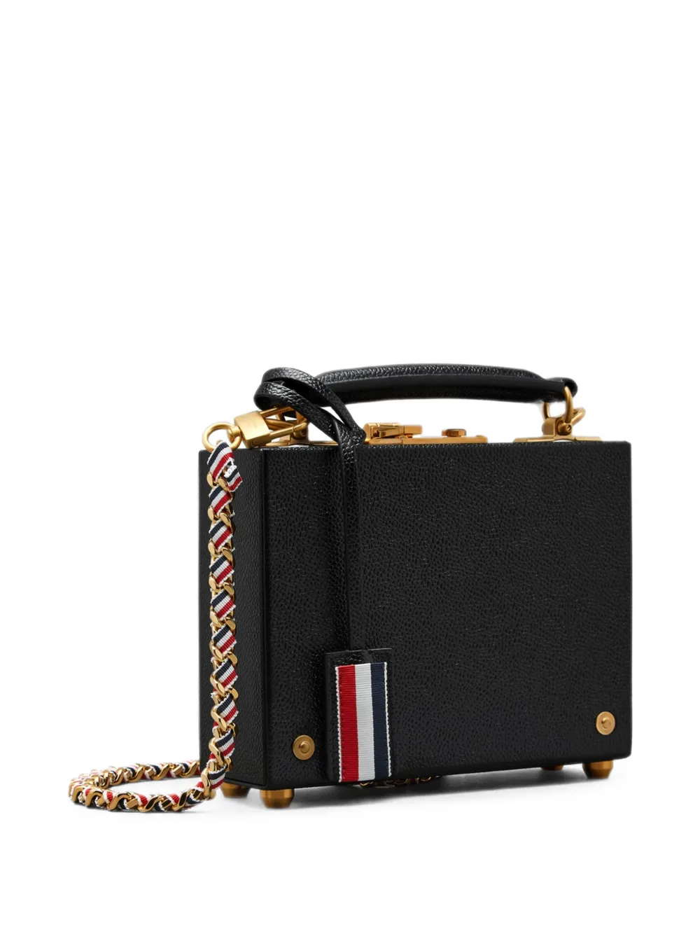 Thom Browne Hector mini-tas met bewerkte afwerking Zwart