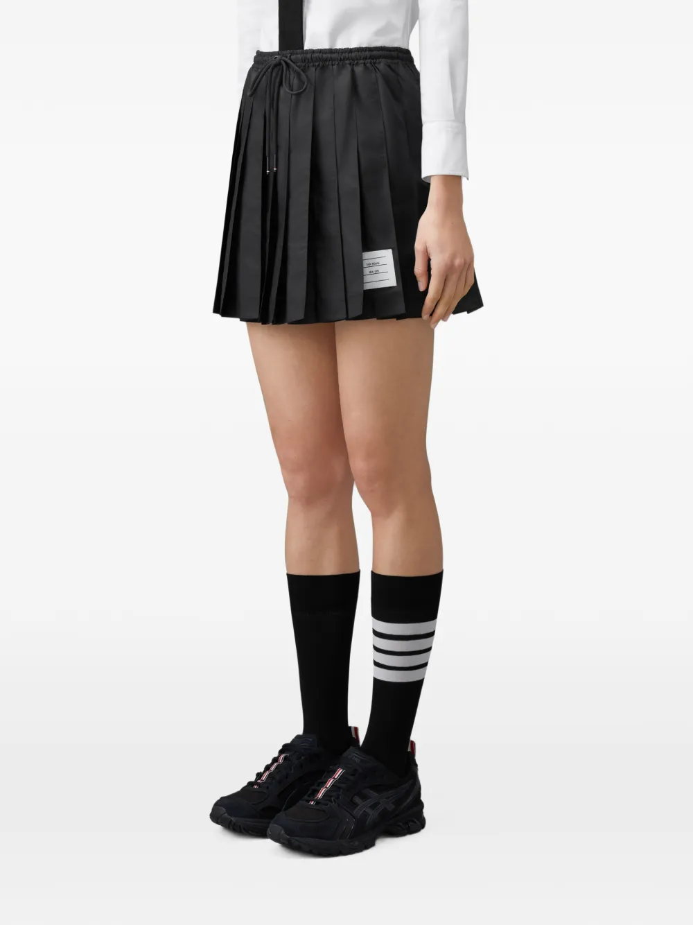 Thom Browne Ripstop mini-plooirok Zwart