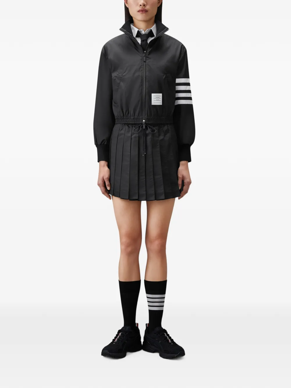Thom Browne Ripstop mini-plooirok Zwart