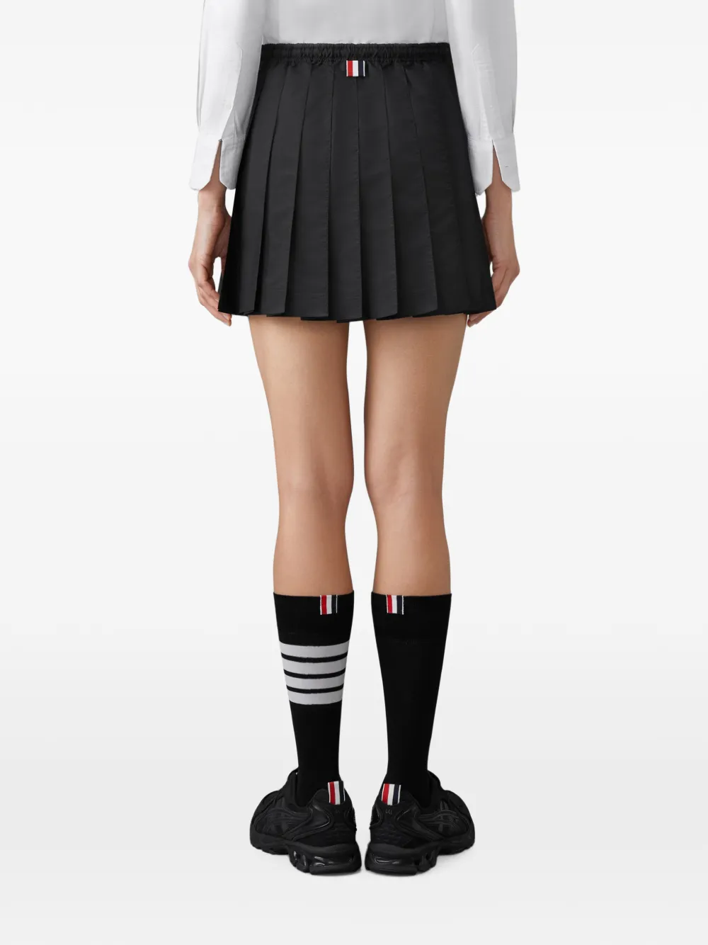 Thom Browne Ripstop mini-plooirok Zwart