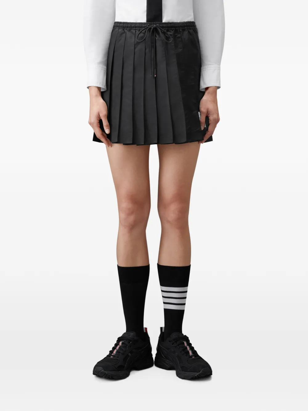 Thom Browne Ripstop mini-plooirok Zwart
