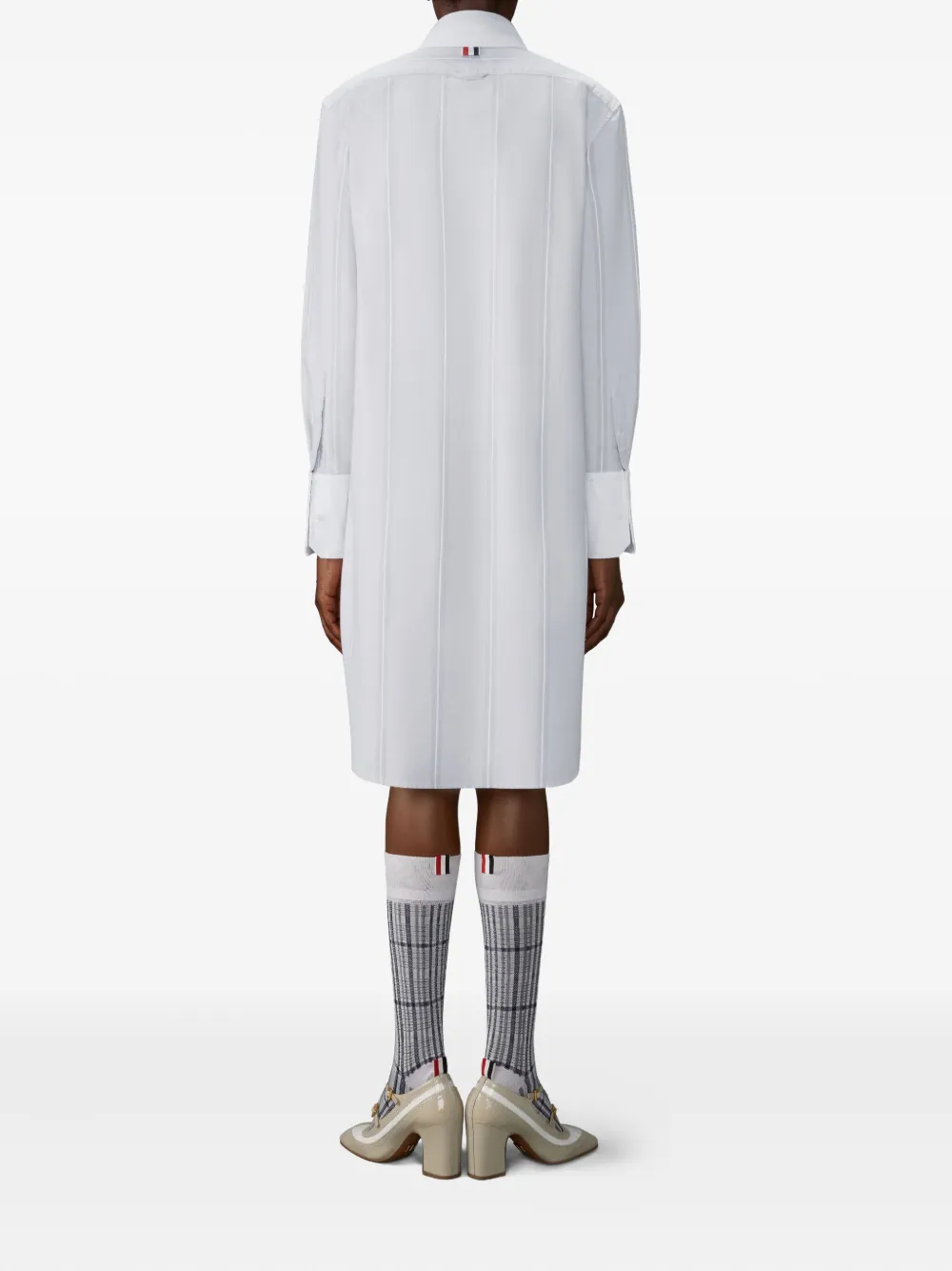  Thom Browne Striped Mini Dress - Grey 