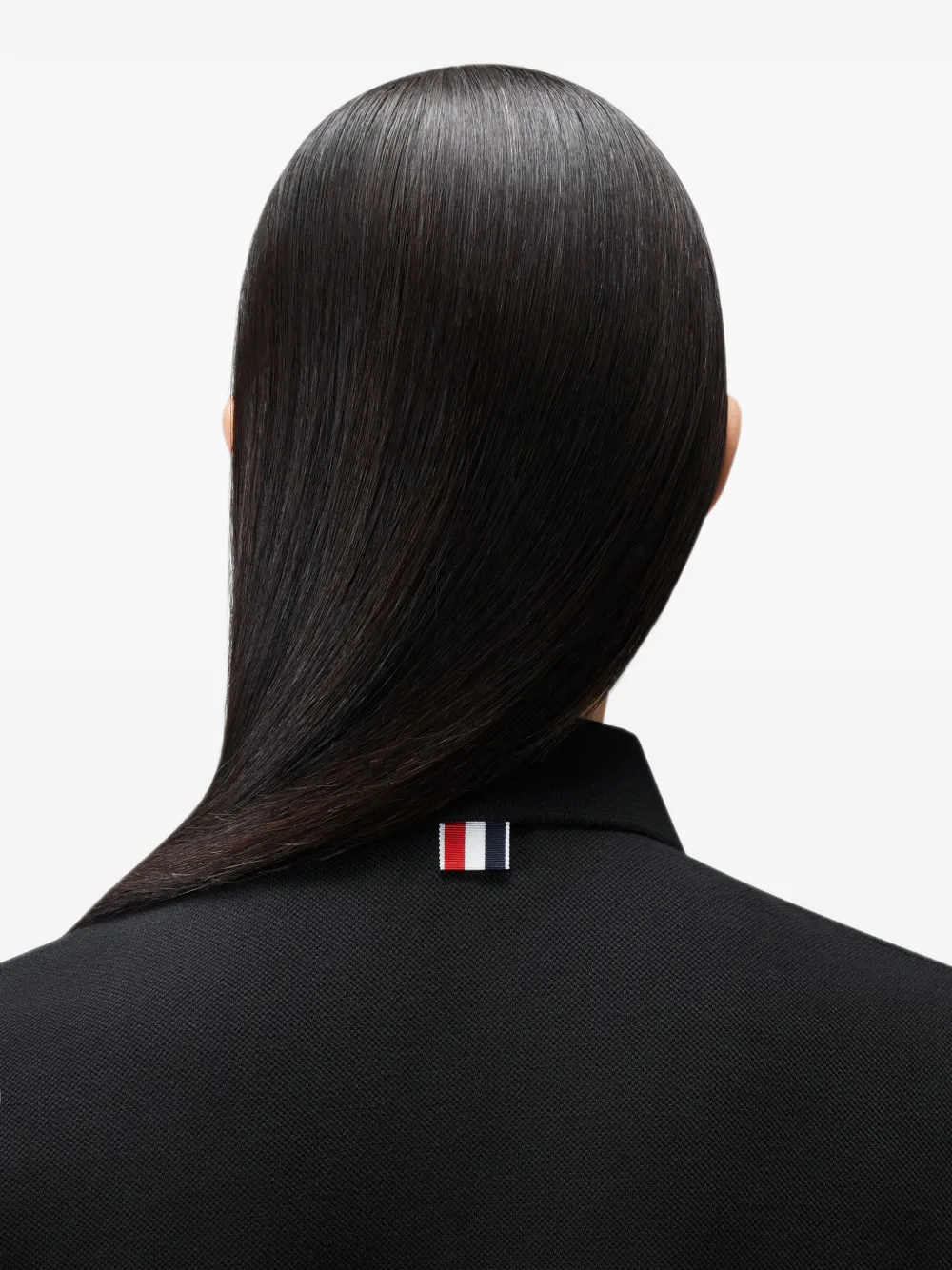 Thom Browne Piqué 4-Bar poloshirt Zwart