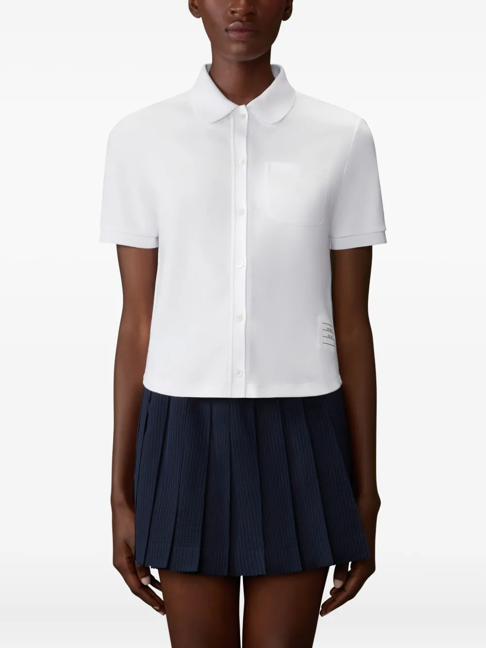 Thom Browne blouse met korte mouwen - Wit