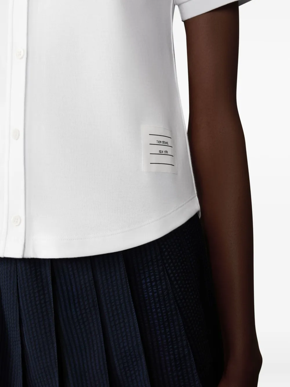 Thom Browne blouse met korte mouwen Wit