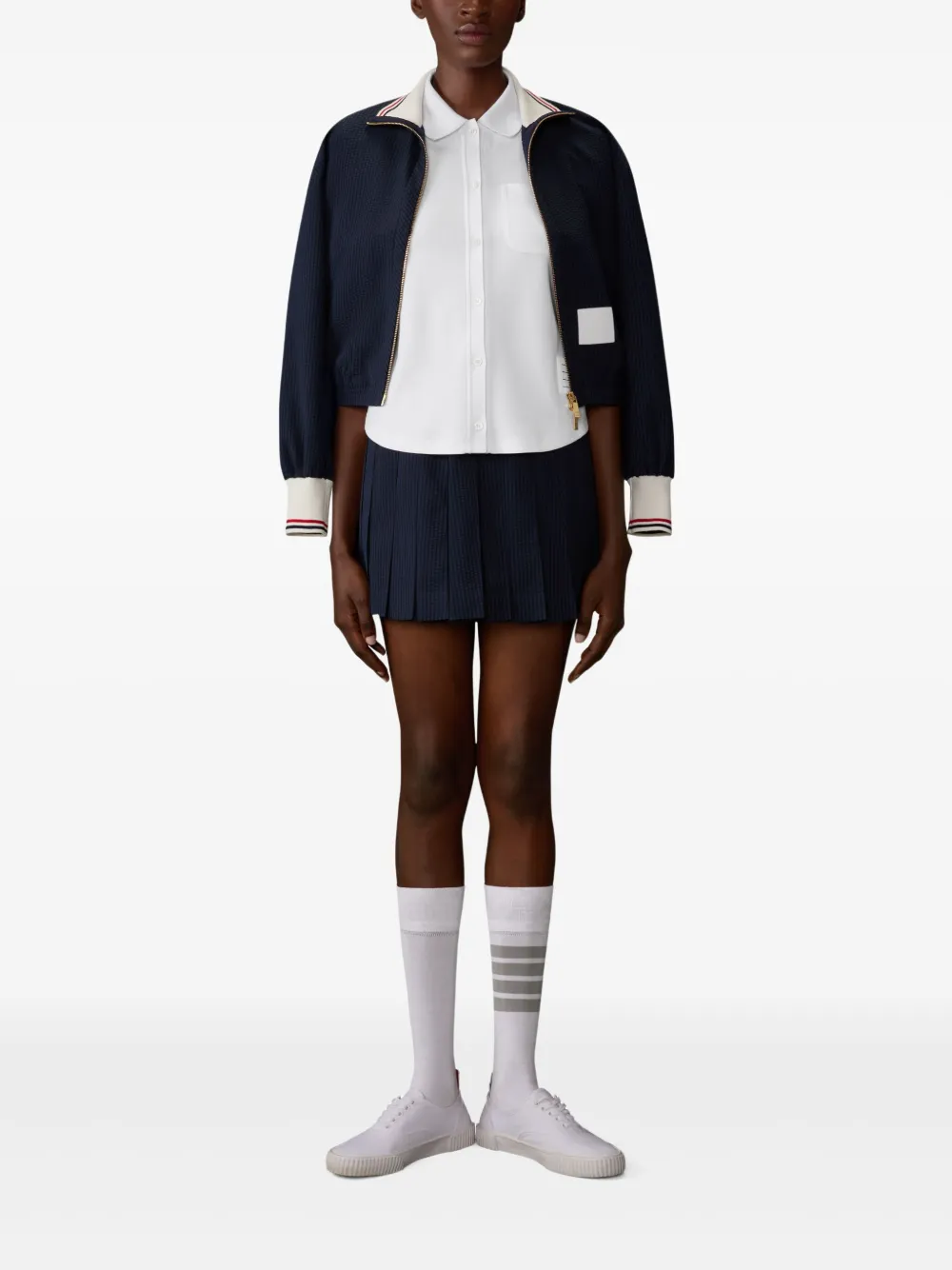 Thom Browne blouse met korte mouwen Wit