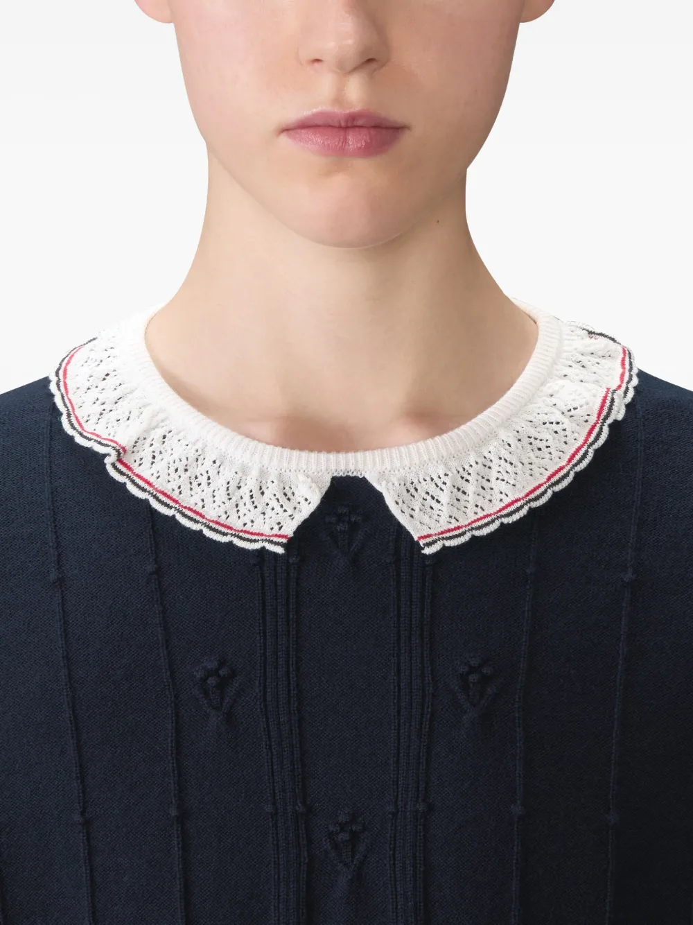 Thom Browne T-shirt met kant Blauw