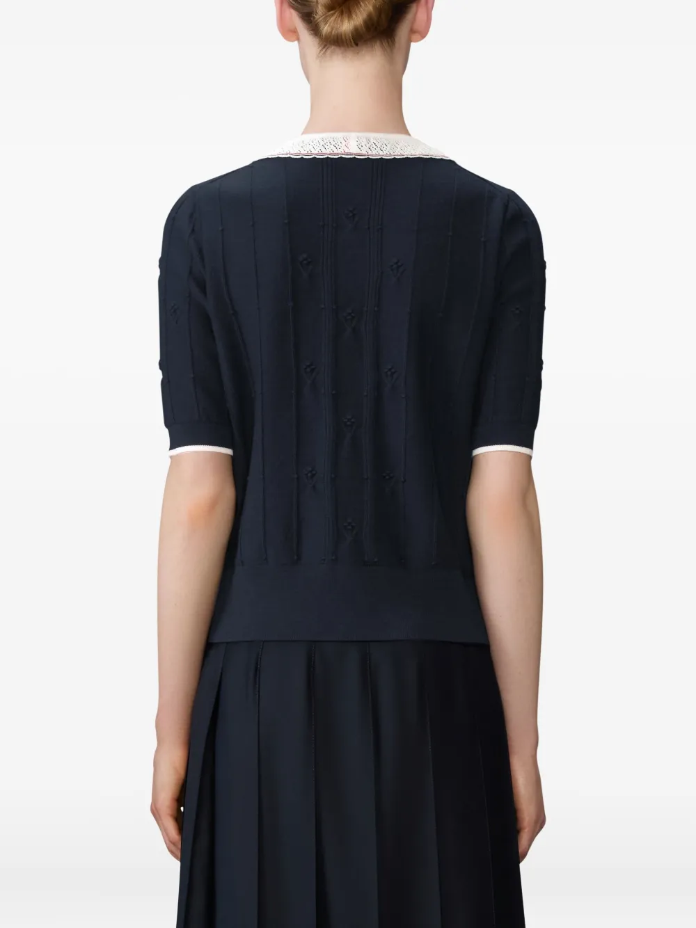 Thom Browne T-shirt met kant Blauw