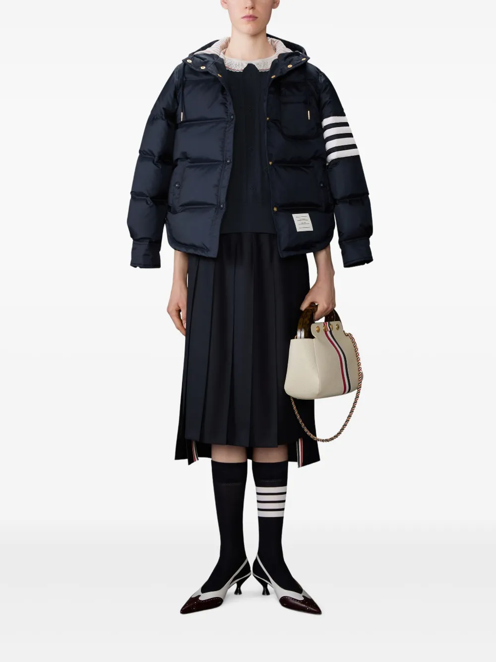 Thom Browne T-shirt met kant Blauw