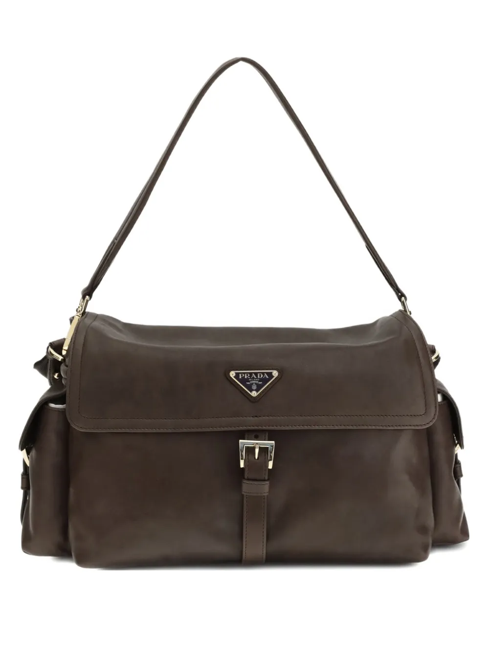 Prada large Explore triangle-logo tote bag | Brown | Image 1