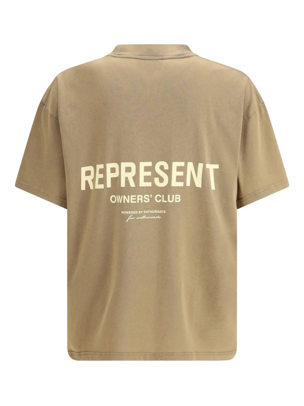 Represent Crew-neck Logo-print T-shirt In Neutral