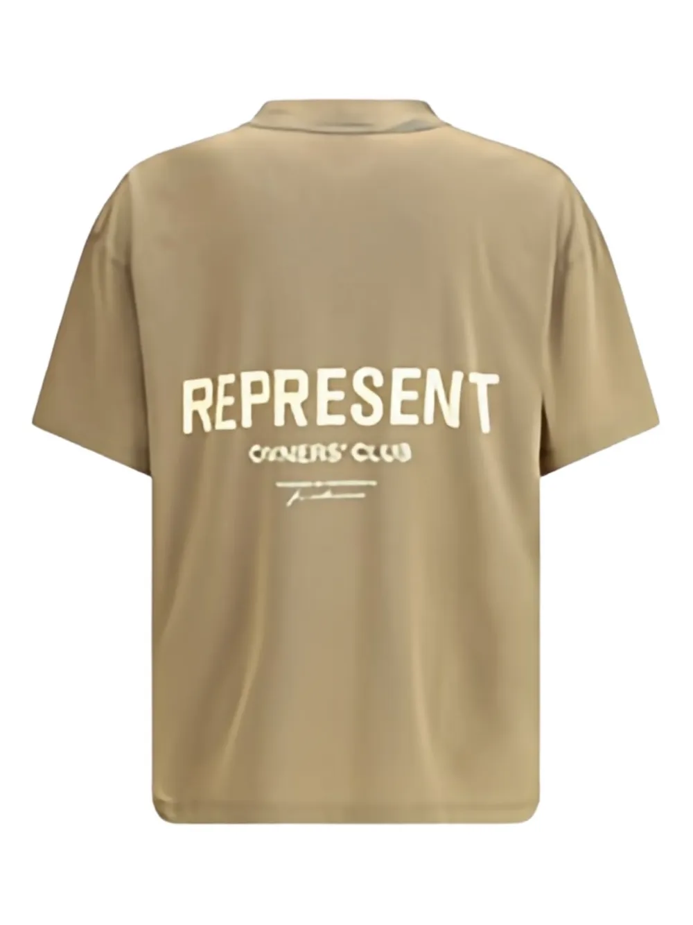 Represent Crew-neck Logo-print T-shirt In Neutral
