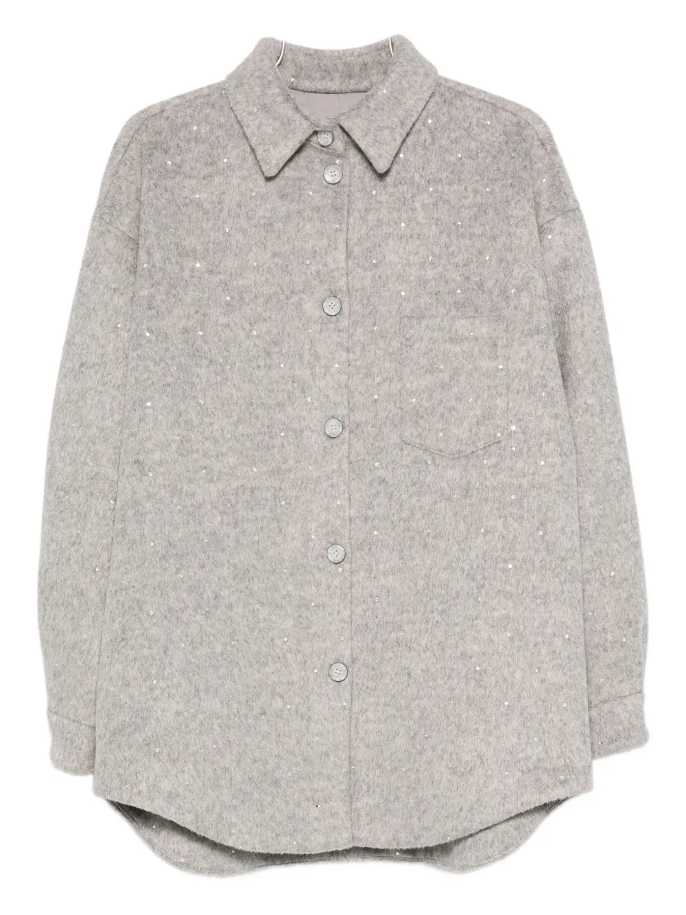Forte Dei Marmi Couture Sequin-embellished Shirt In Gray