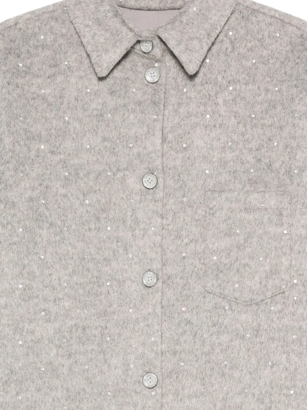 Forte Dei Marmi Couture Sequin-embellished Shirt In Gray