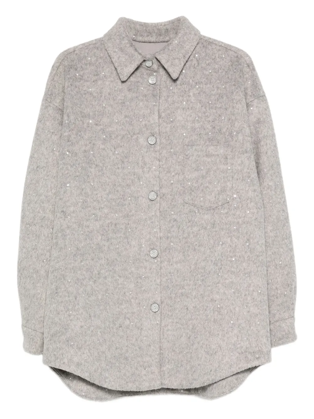 Forte Dei Marmi Couture sequin-embellished shirt | Grey | Image 1