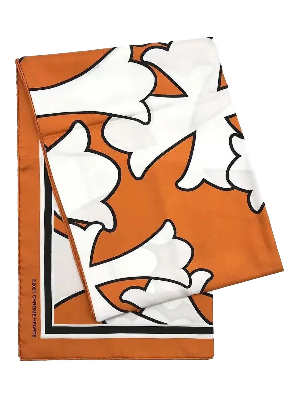 Chrome Hearts mascada de seda con logo | naranja | Image 1