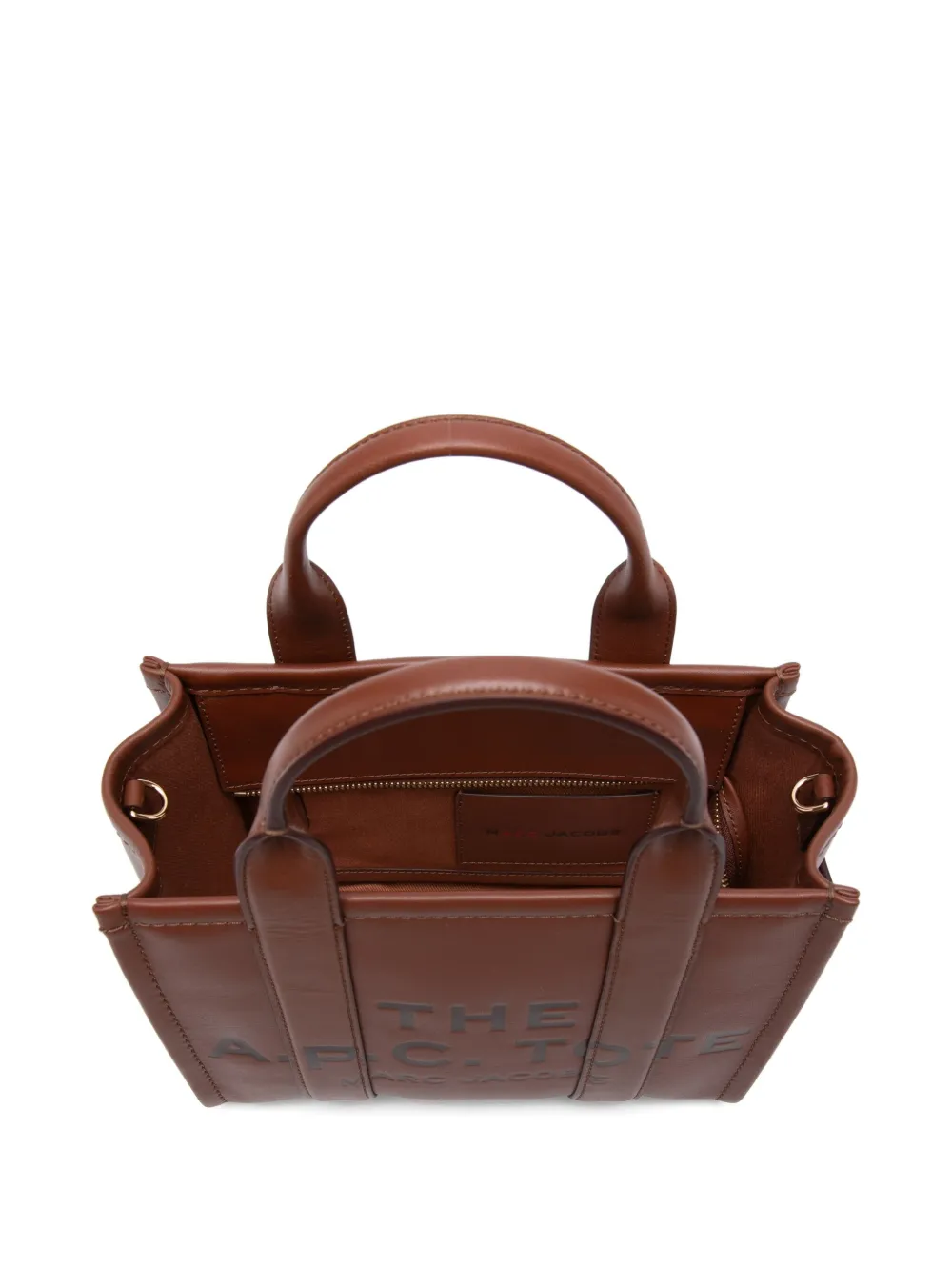 A.P.C. Leren shopper Bruin