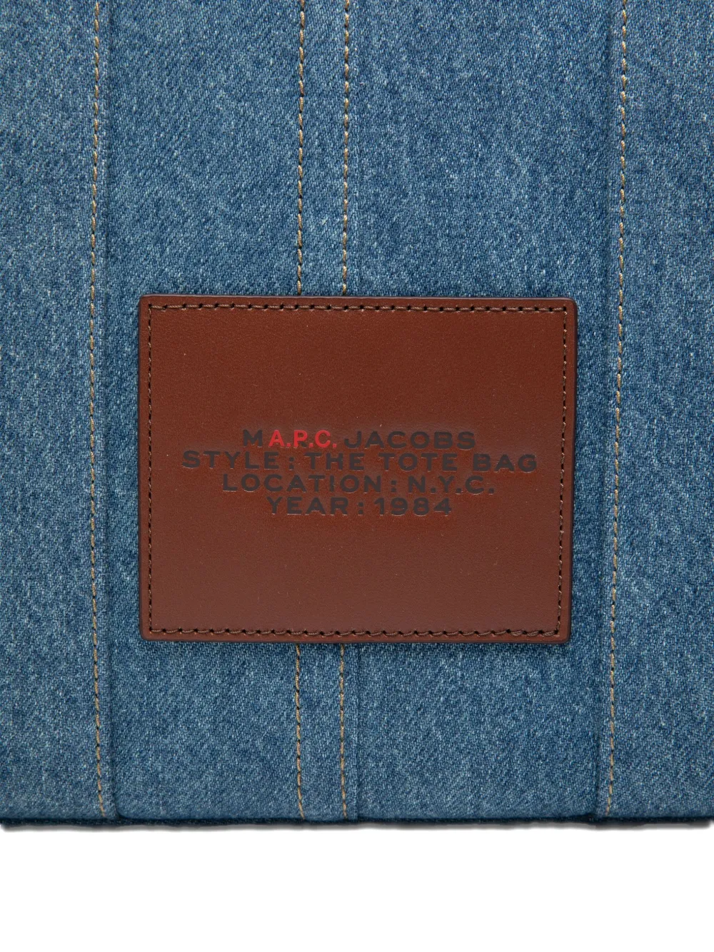 A.P.C. Shopper met grafische print Blauw