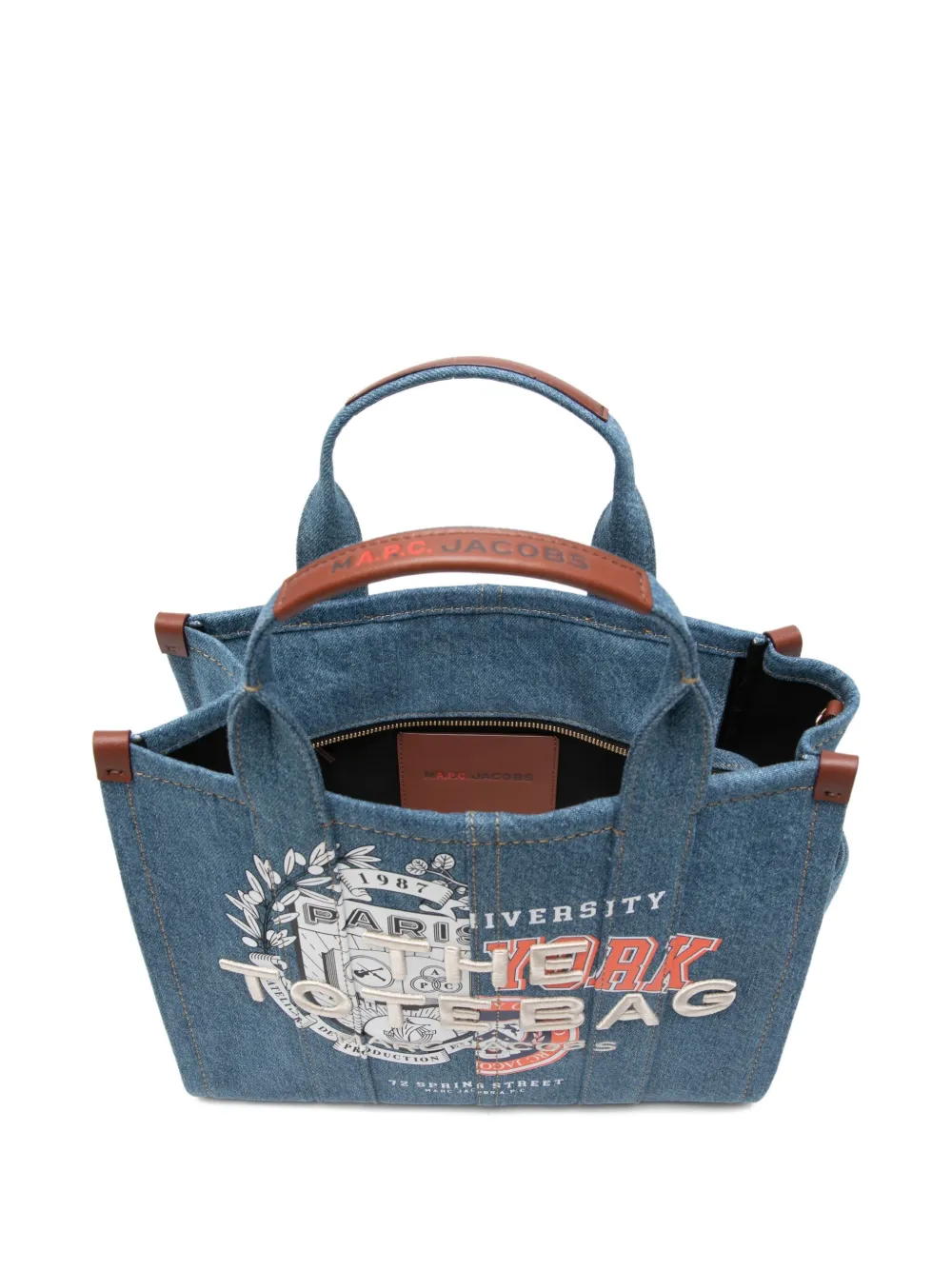 A.P.C. Shopper met grafische print Blauw