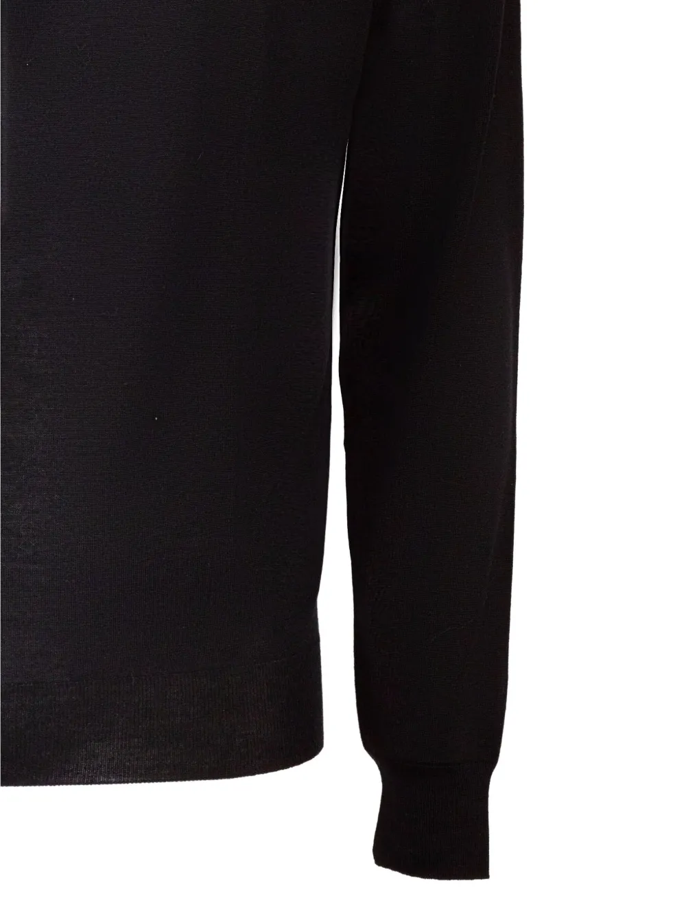 Drumohr Zipped Merino-wool Polo Shirt In Black