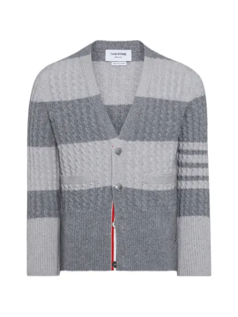 Thom Browne cashmere baby cable stitch 4-Bar cardigan