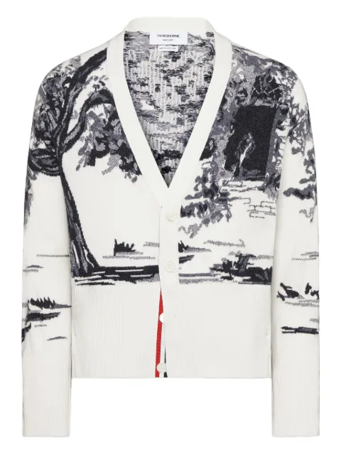 Thom Browne intarsia cashmere cardigan