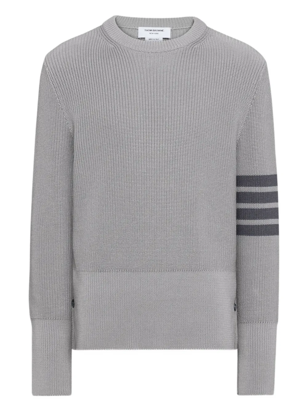 Thom Browne 4-Bar cotton sweater | gris | Image 1