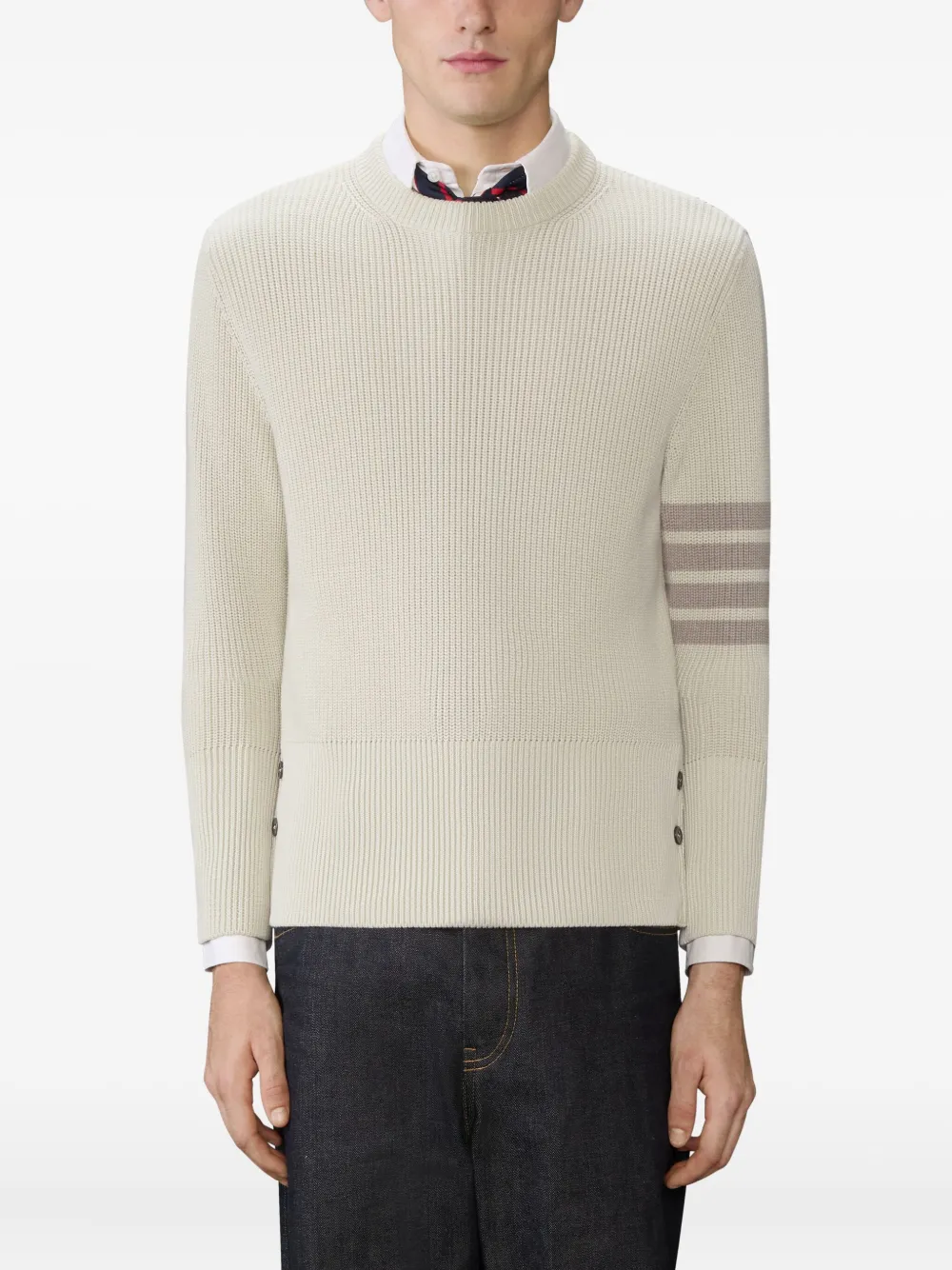 Thom Browne 4-Bar trui Beige
