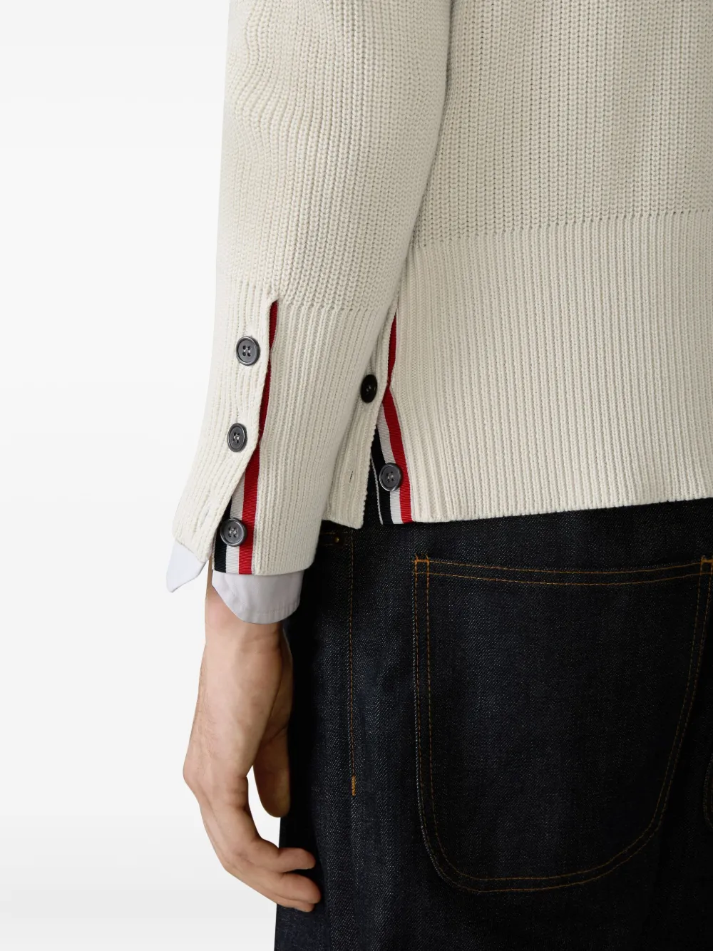 Thom Browne 4-Bar trui Beige
