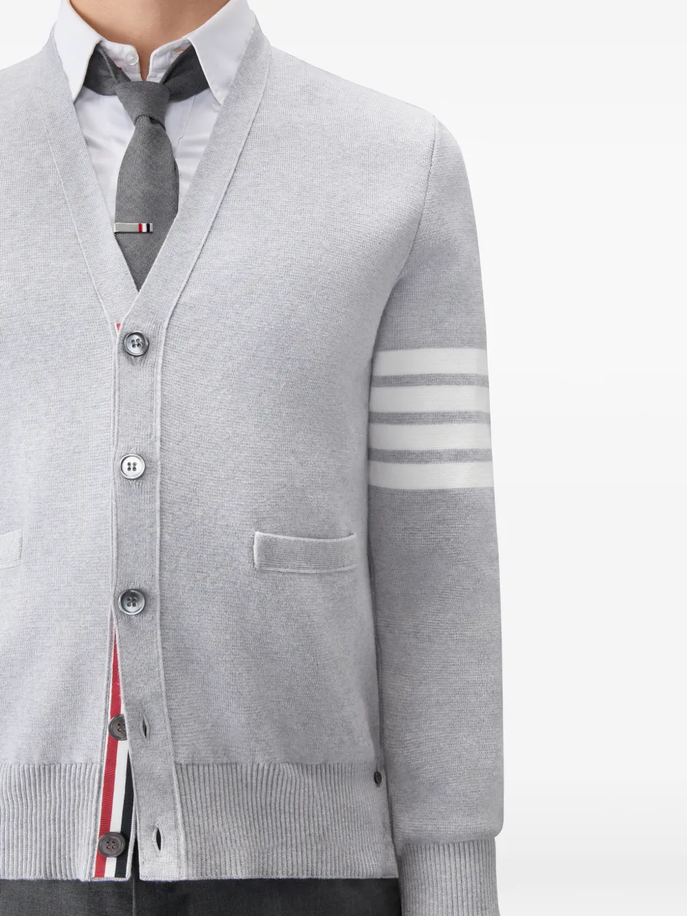 Thom Browne Vest met vier strepen Grijs
