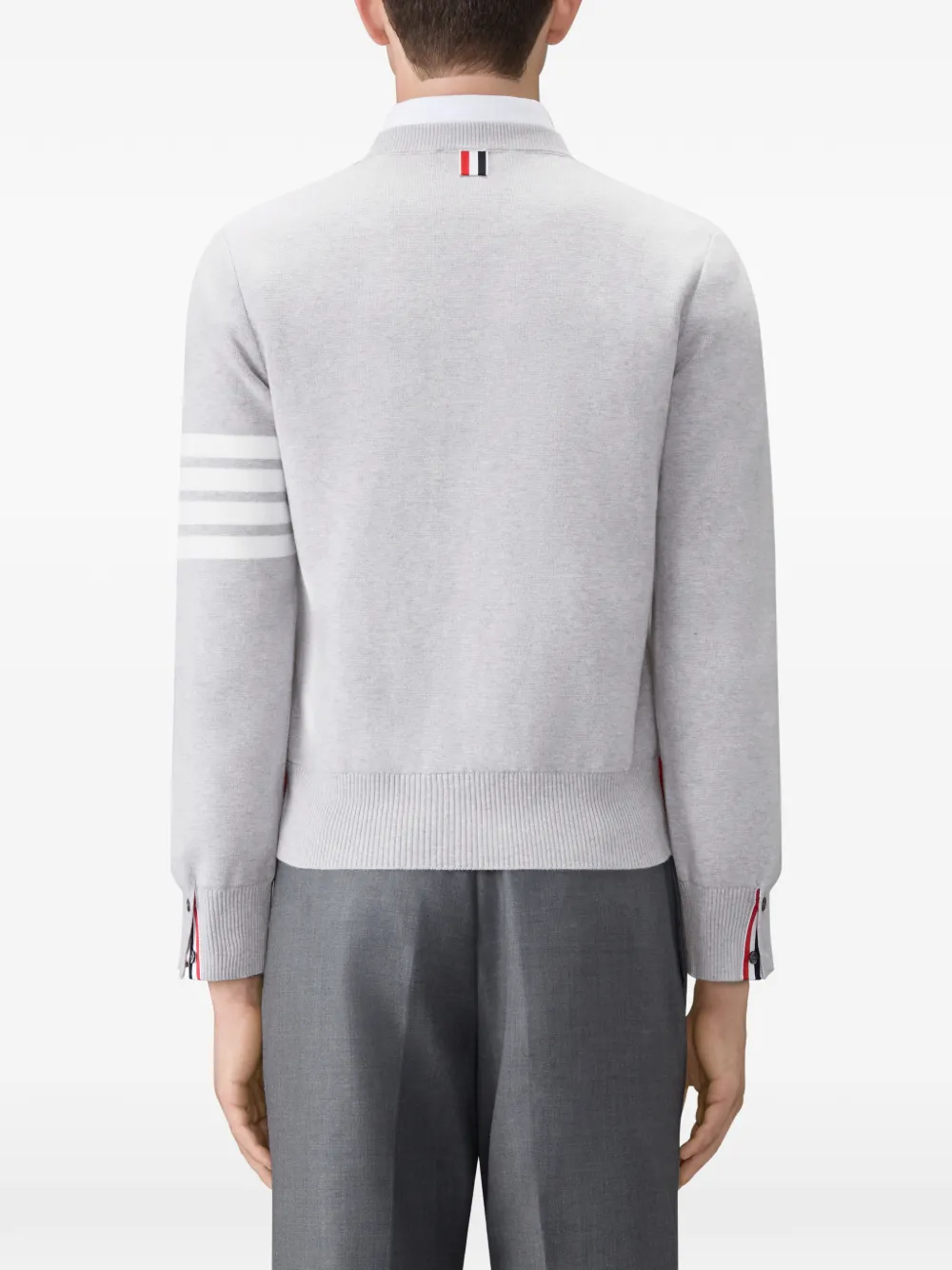 Thom Browne 4-Bar katoenen crêpe trui Grijs