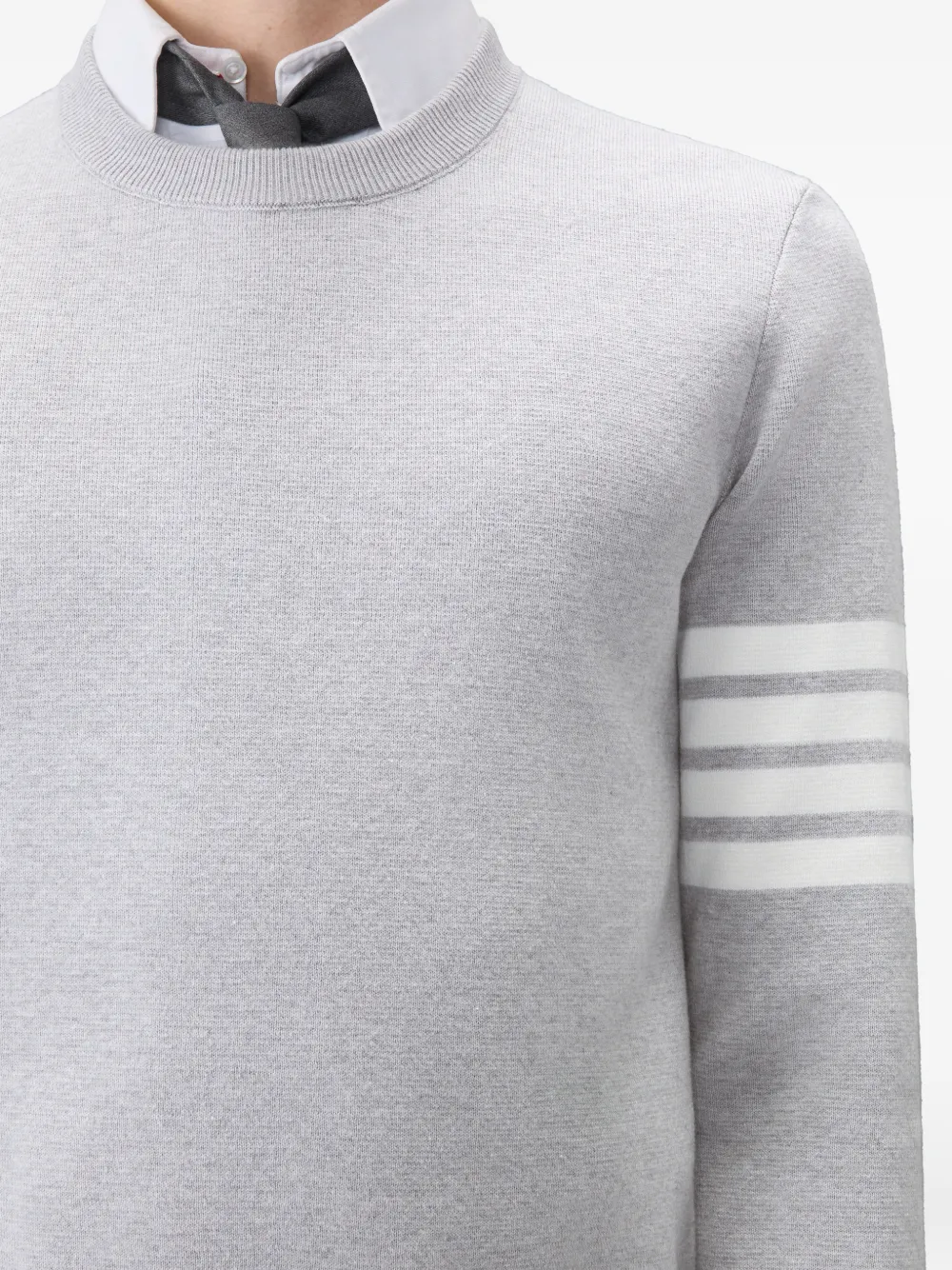 Thom Browne 4-Bar katoenen crêpe trui Grijs