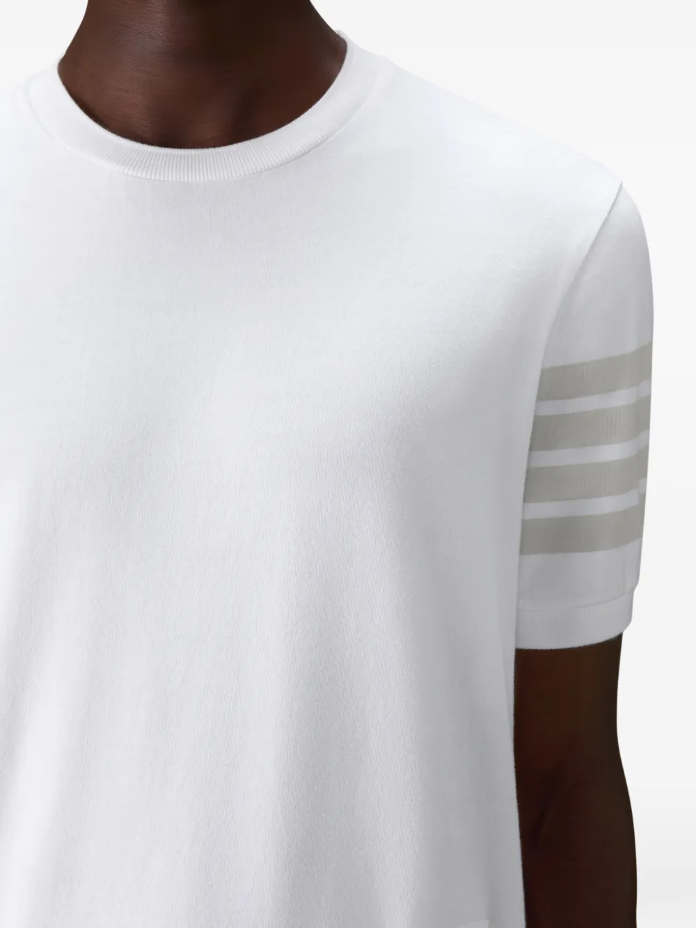 Thom Browne T-shirt met vier strepen Wit