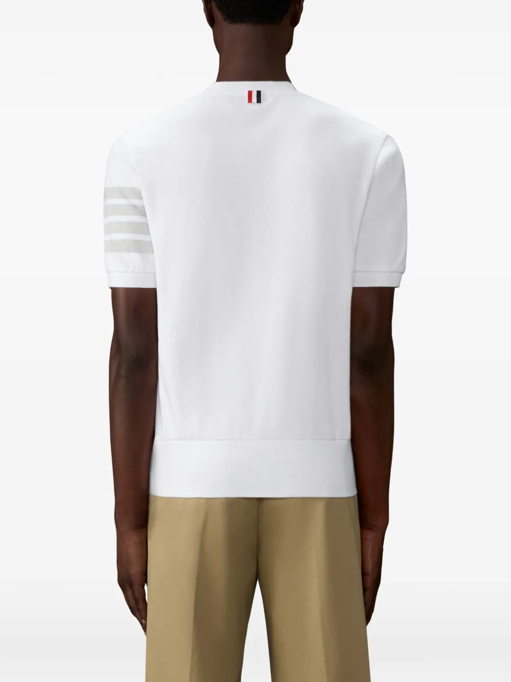 Thom Browne T-shirt met vier strepen Wit
