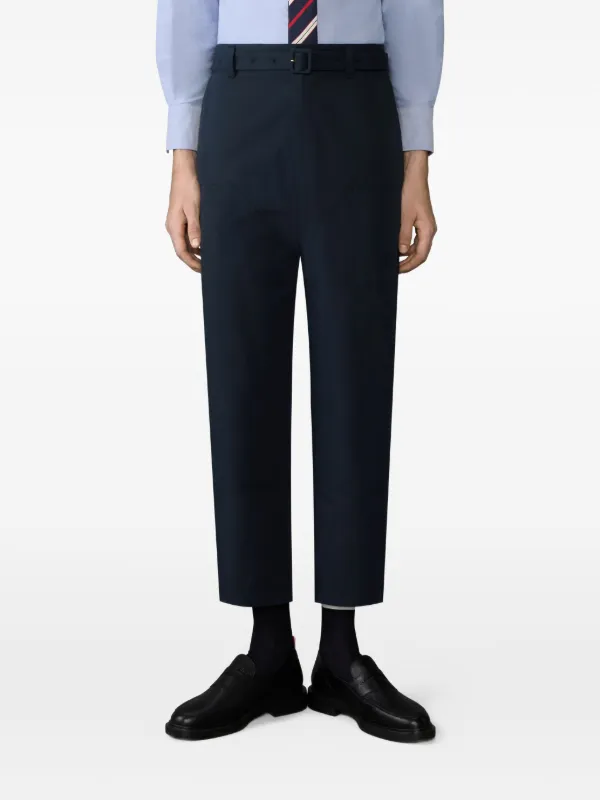 Thom Browne ネイビー サイドフリンジ スラックス 東京 公式 販売 サイト Thom Browne ネイビー サイドフリンジ