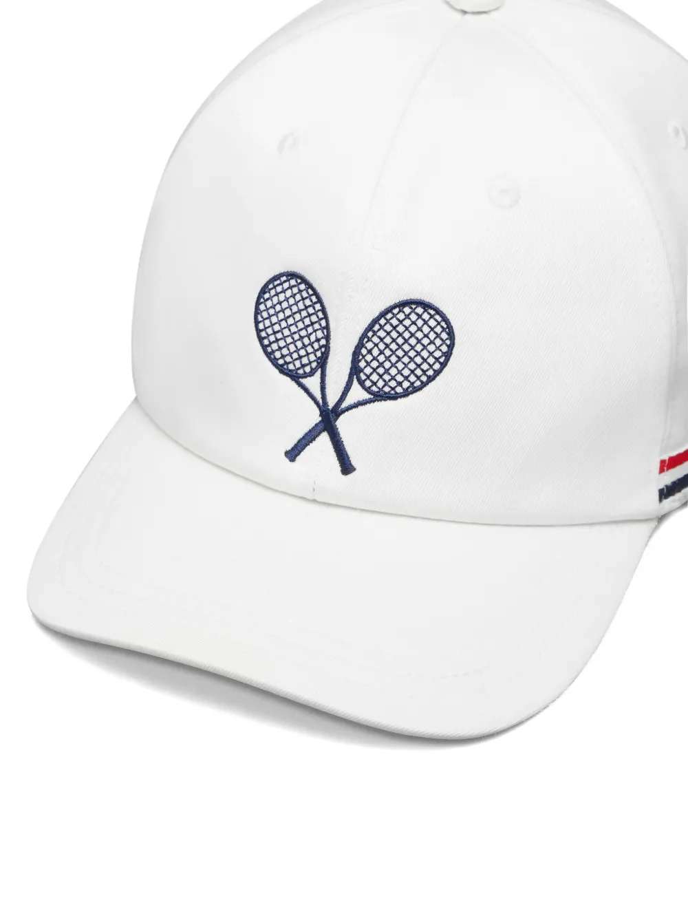 Thom Browne Classic 6 Panel Baseball Cap In White