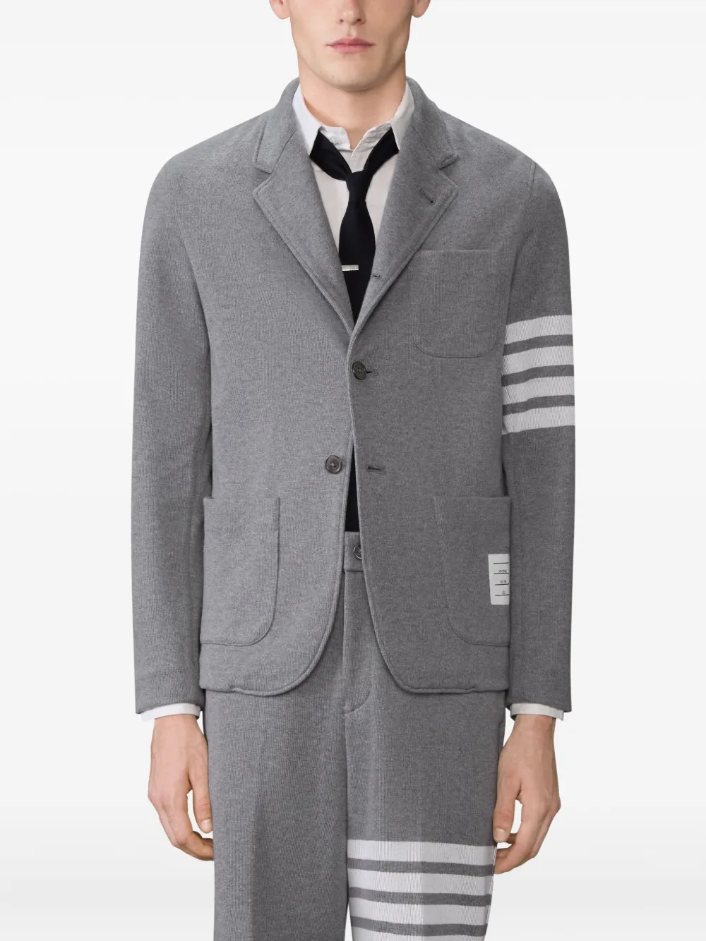 Thom Browne Blazer met vier strepen Grijs