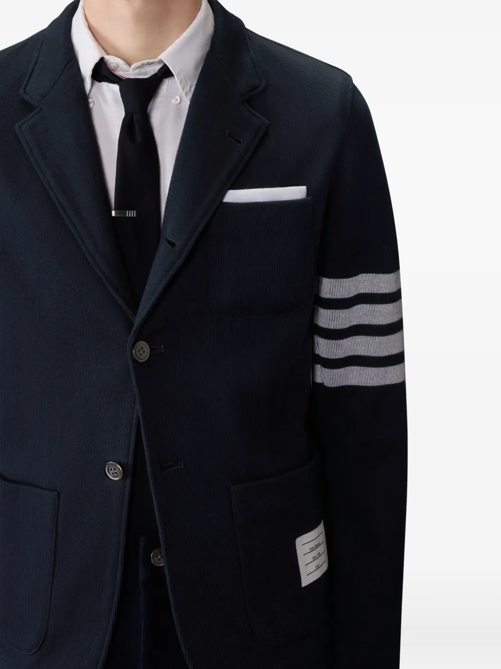 Thom Browne Blazer met vier strepen Blauw