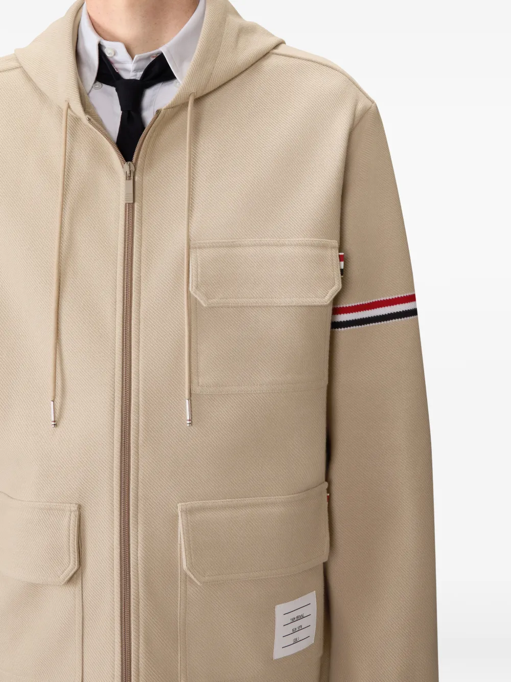 armband oversized parka