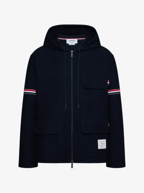 Thom Browne stripe-detail hooded jacket