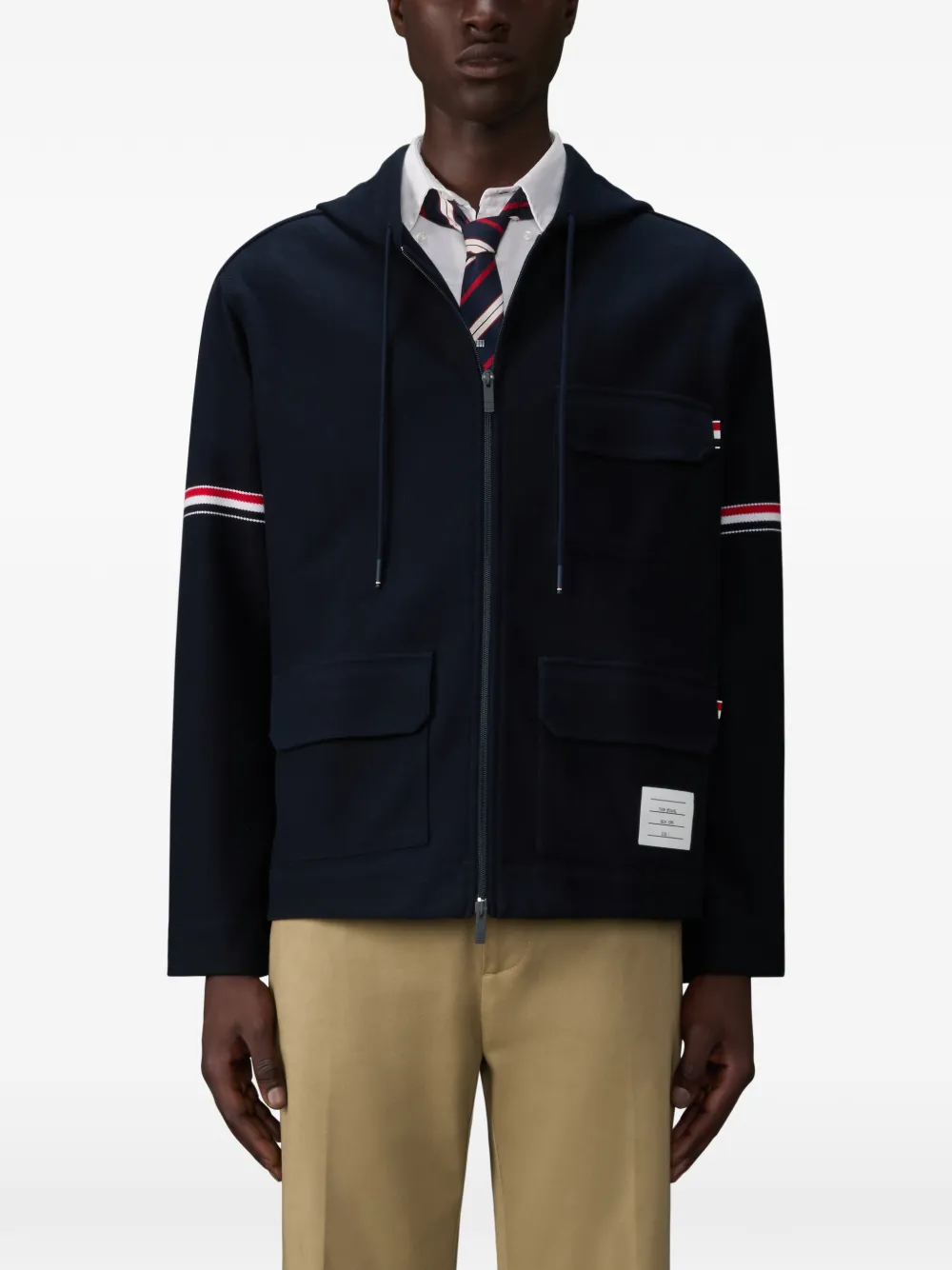  Thom Browne Chaqueta Con Capucha - Azul 
