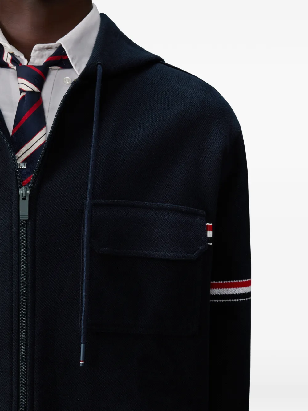 Thom Browne Jack met capuchon Blauw