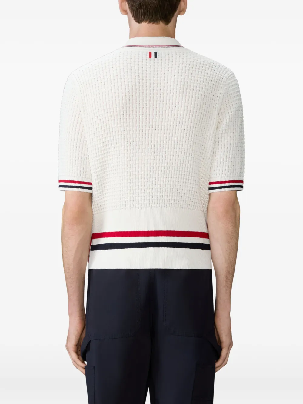 stripe polo shirt