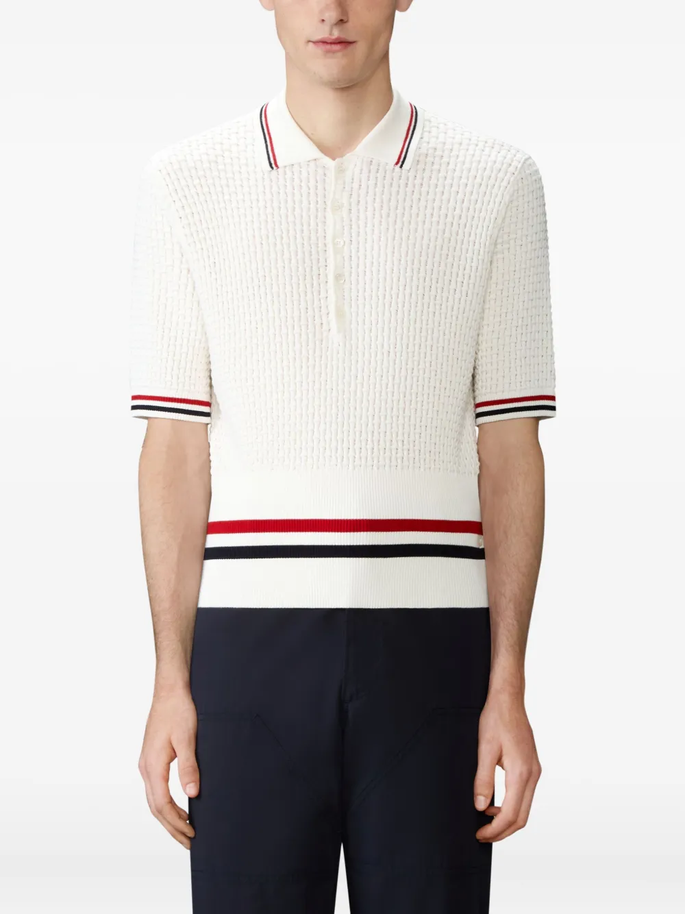 stripe polo shirt