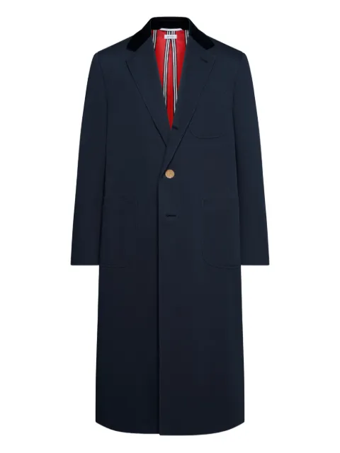 Thom Browne velvet-collar coat